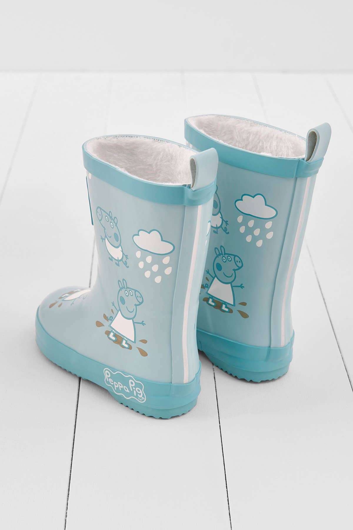 Grass & Air - Peppa Pig Changing Kids Wellies Teddy Fleece