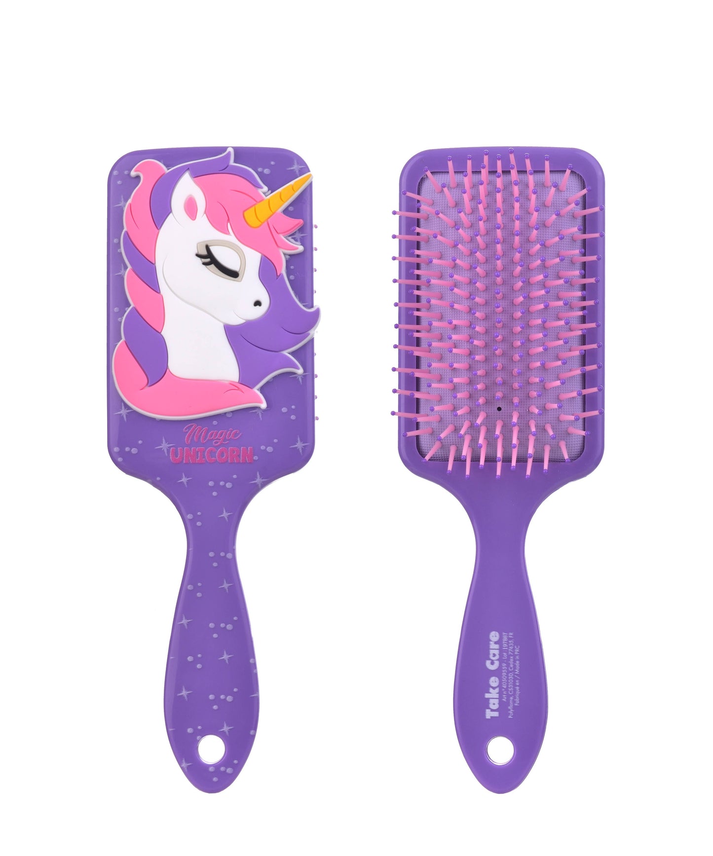 Takecare - Unicorn - Purple Hair Brush