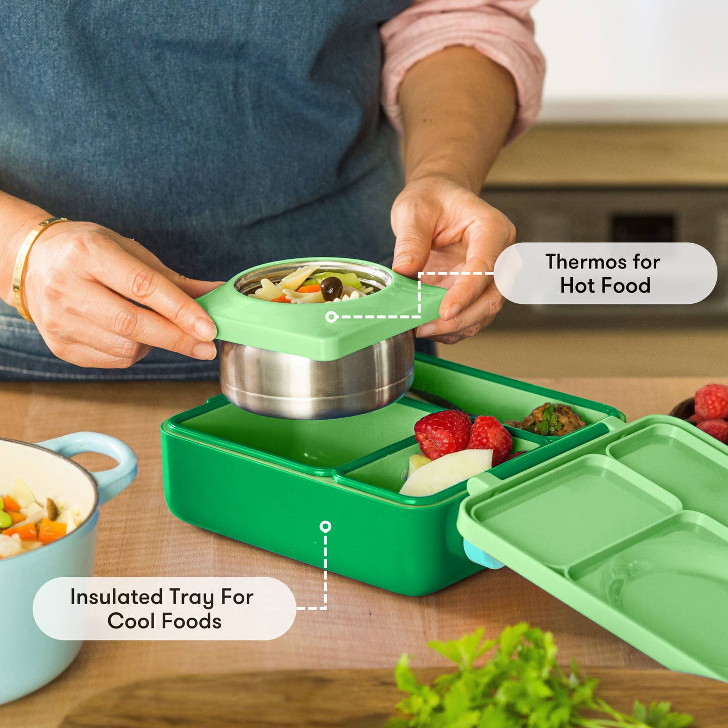 Omielife - OmieBox Bento -Apple Green