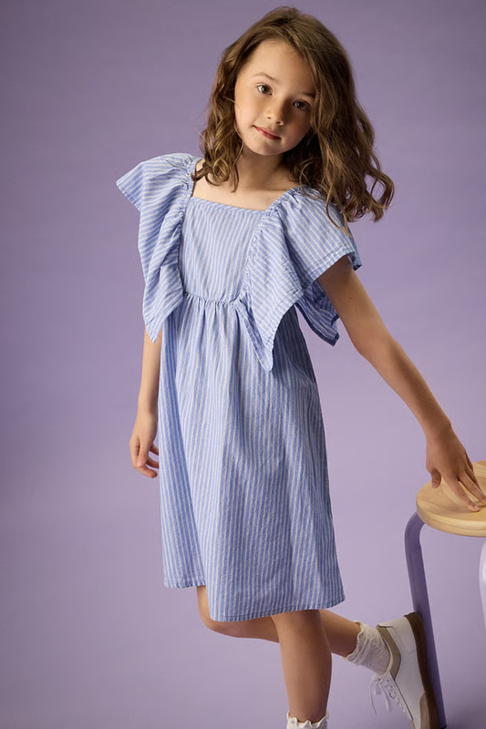 Creamie Dress Woven Stripe - 8Y
