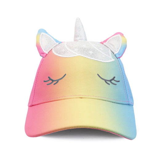 FlapJackKids - Kids 3D Cap - Rainbow Unicorn