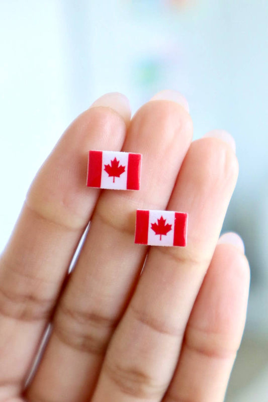 Stardoe Studio - Canadian Flag (Canada) Earrings: English