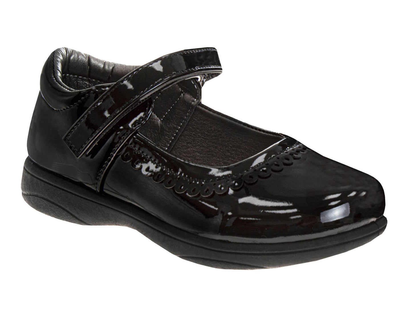 French Toast Girls Black Patent Mary Jane School Shoes (Toddler)