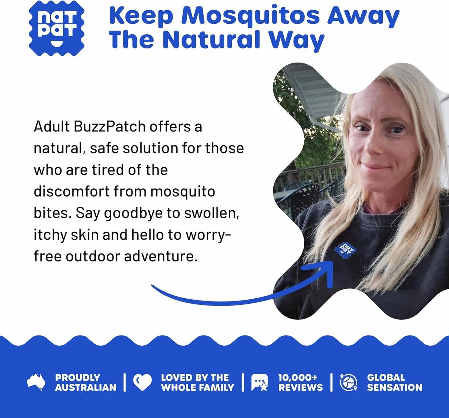 NATPAT - Adult Buzzpatch Mosquito Repellent Patches For Adult