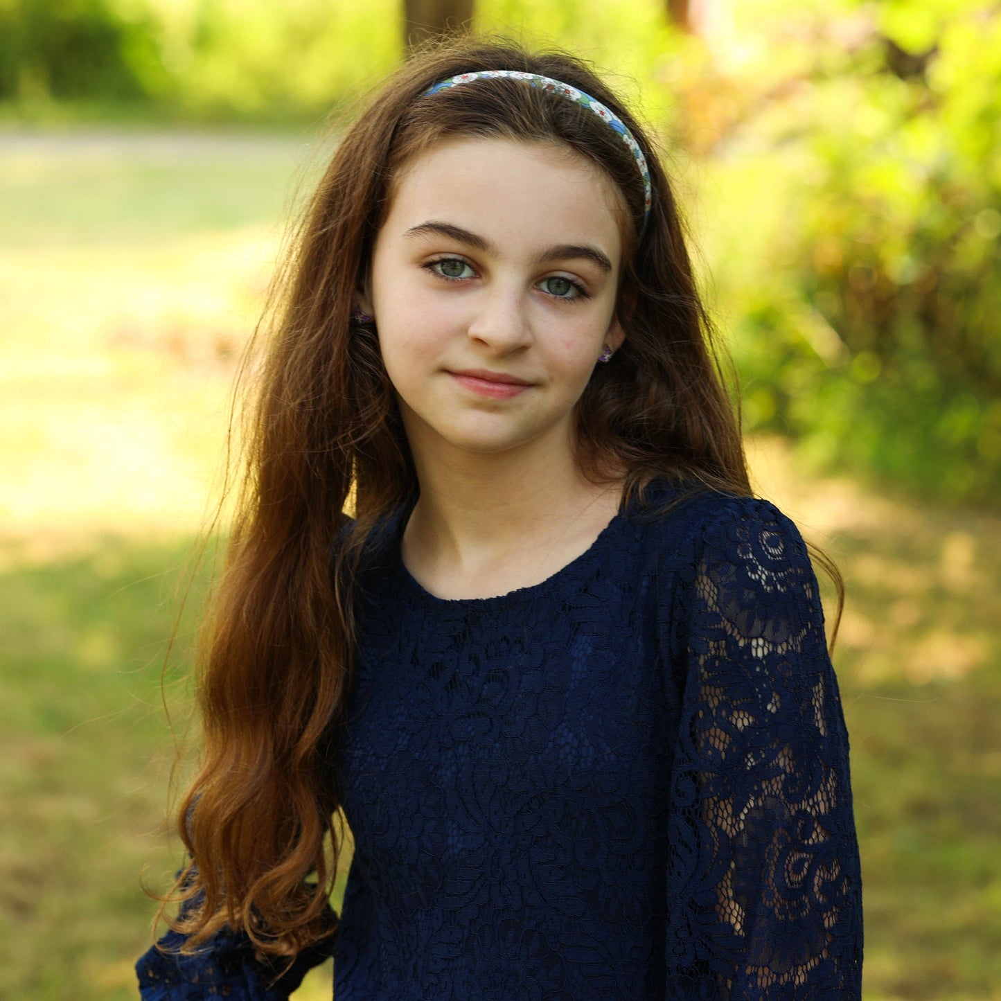 Frog Sac - Thin Floral Headband - Non Slip Hair Accessories for Kids
