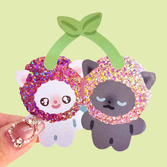 Maobabie - Vinyl Sticker - Cherry Kitties