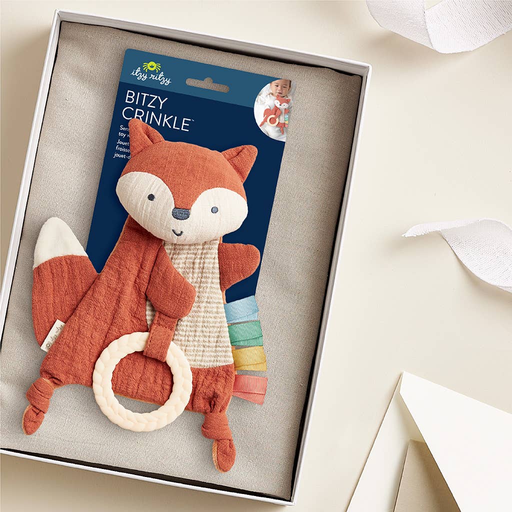 Itzy Ritzy - Fox Bitzy Crinkle™ Sensory Toy with Teether