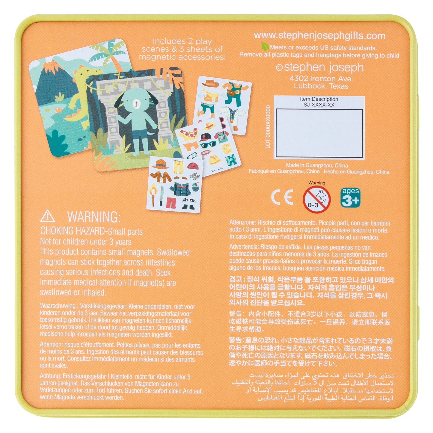 Stephen Joseph Travel Tin Magnetic Dress Up