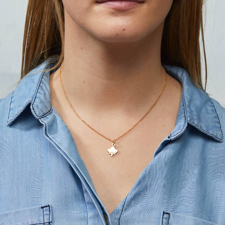 Foxy Originals - Maple Leaf Charm Necklace | Made in Canada