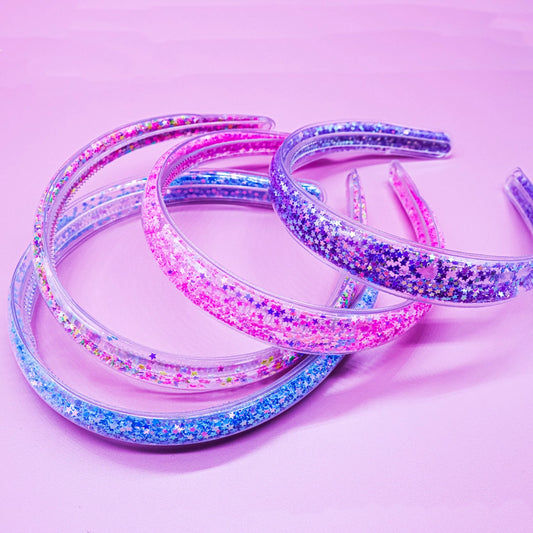 Frog Sac - Sparkly Glitter Headbands 4 Pack