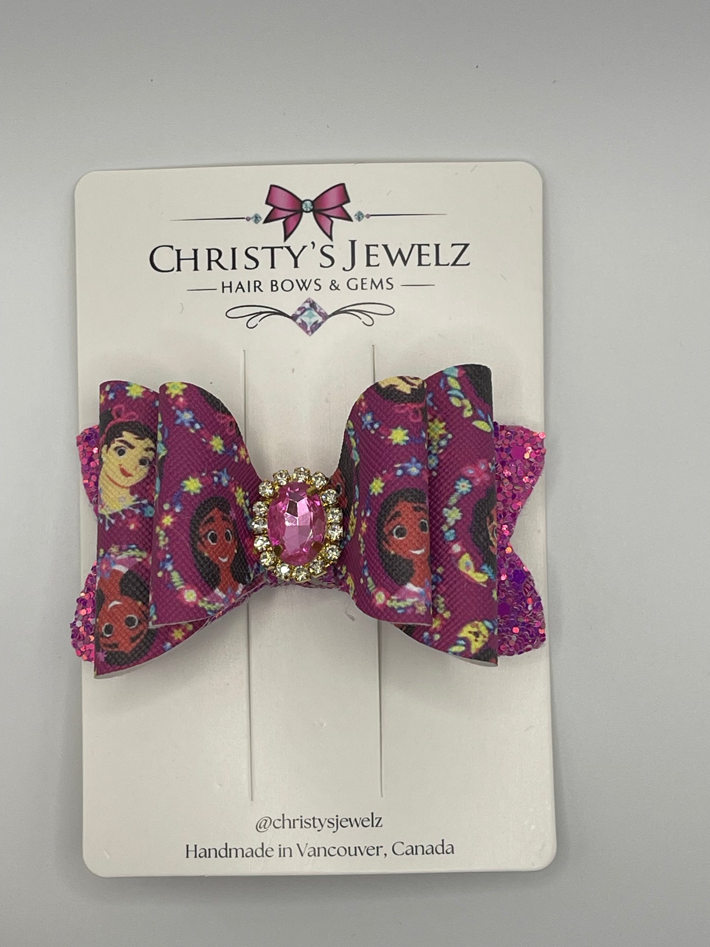 Christy’s Jewelz Hair Bow -  Jeweled Princesses