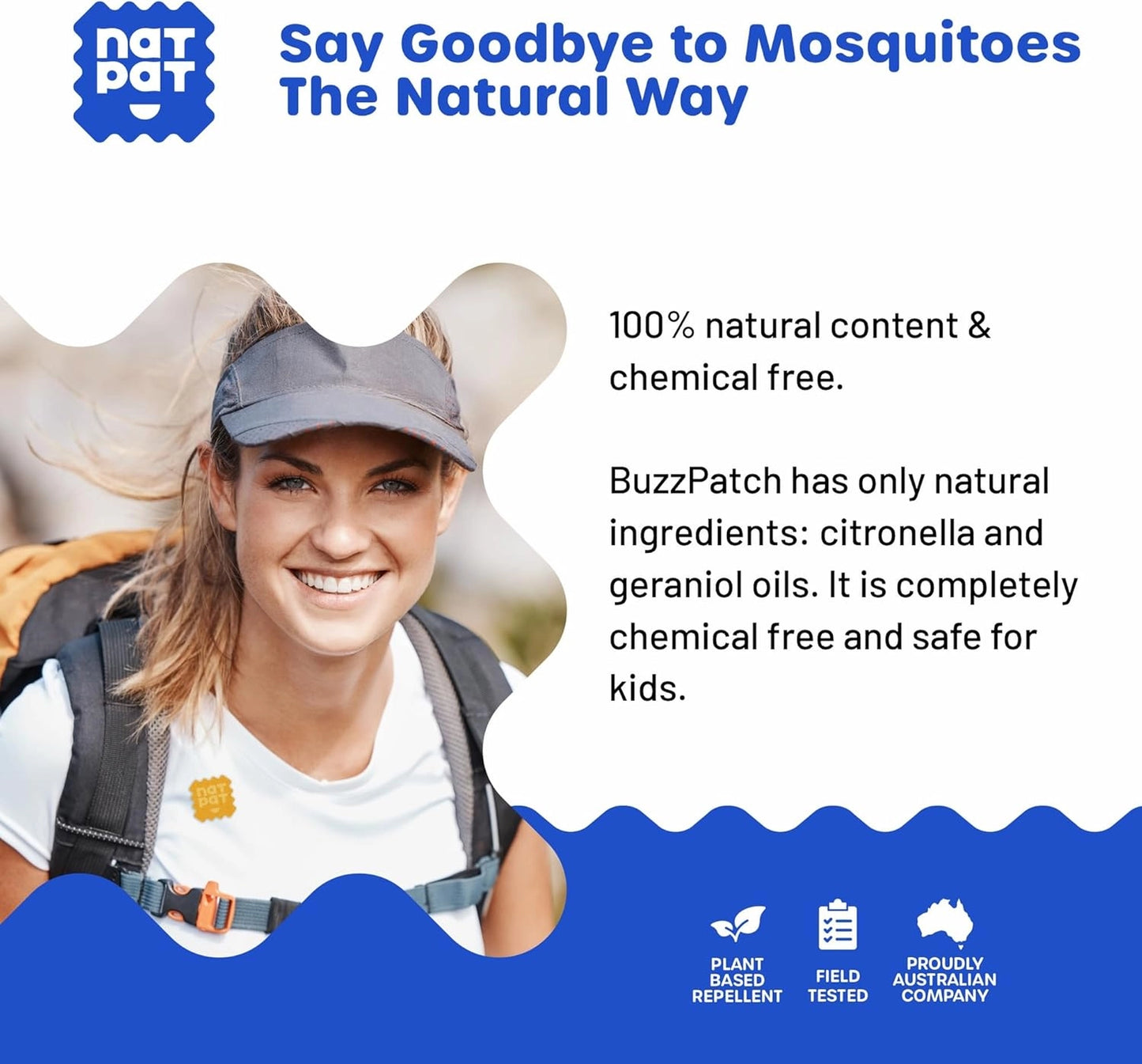NATPAT - Adult Buzzpatch Mosquito Repellent Patches For Adult