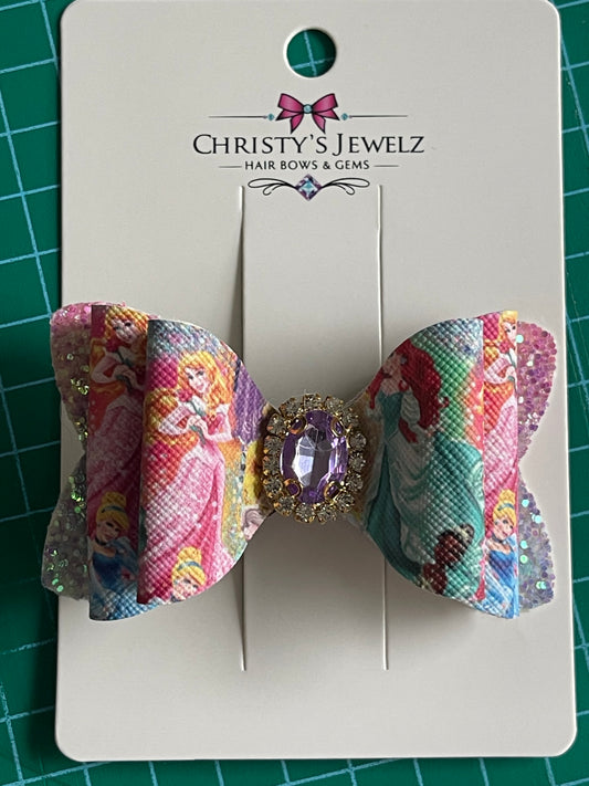 Christy’s Jewelz Hair Bow -  Jeweled Princesses