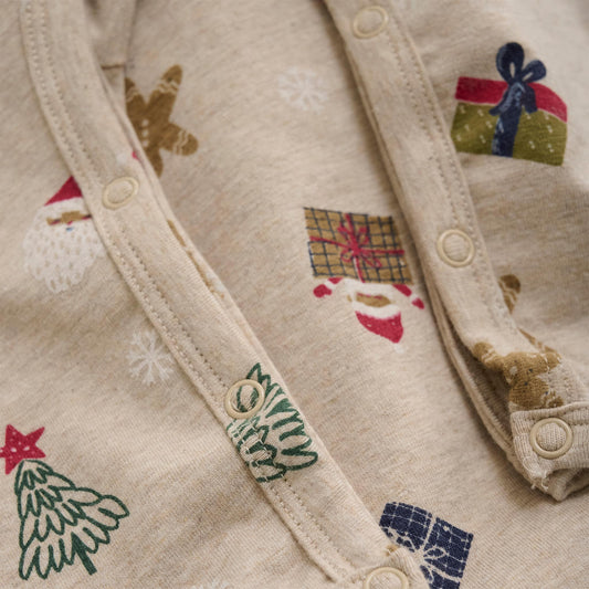 Minymo - Christmas Pattern Santa Baby Aop Suit- 3M