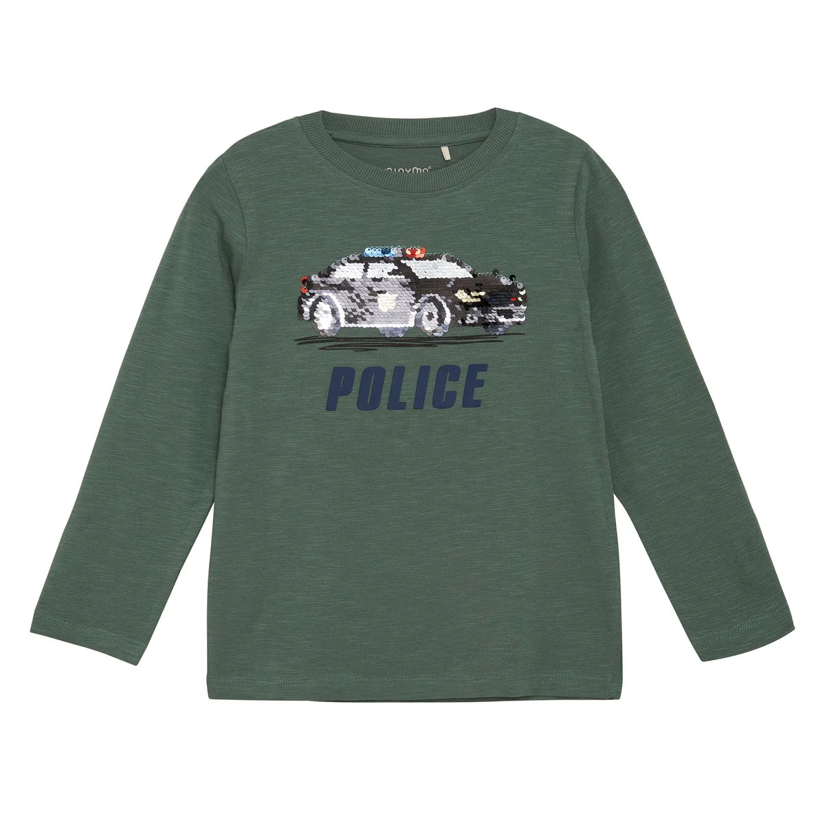 Minymo - Long Sleeve Police Car Flip Sequins T-shirt - 5 years