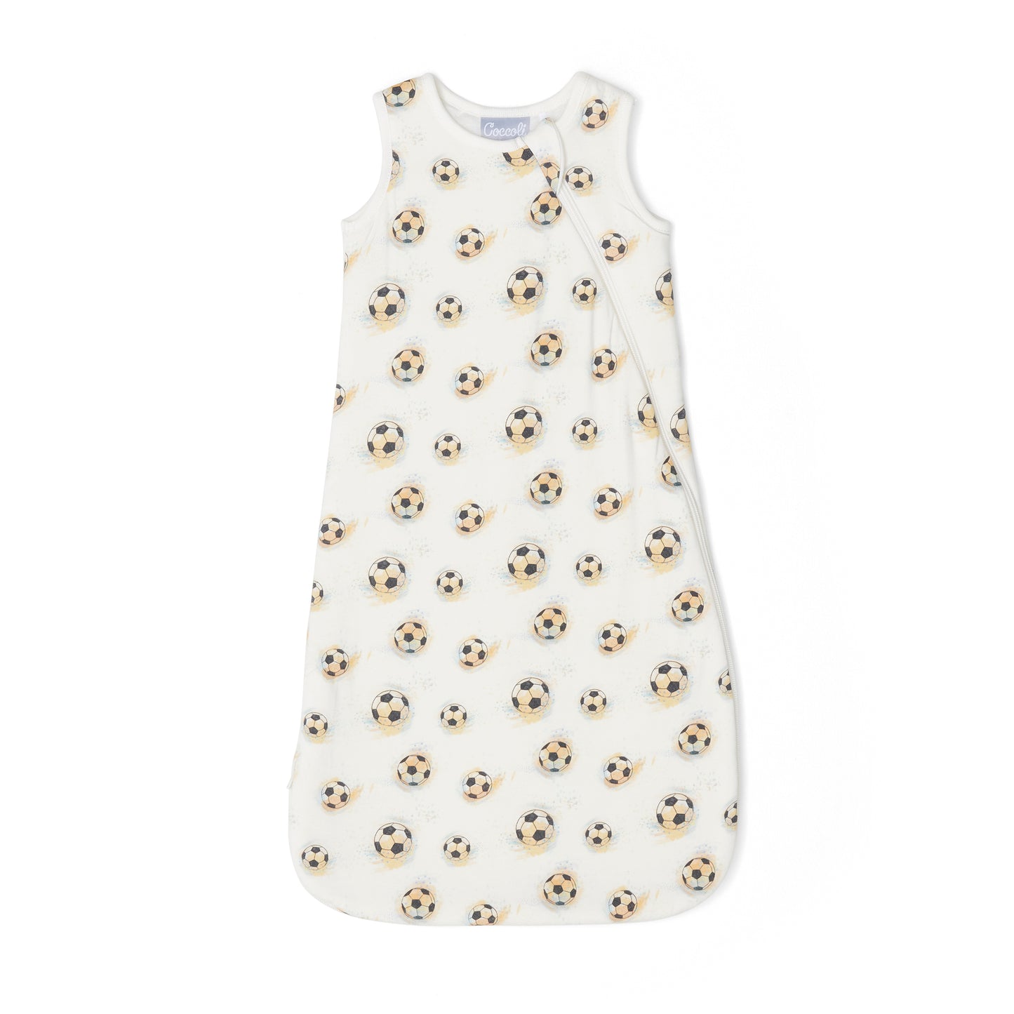 Coccoli Modal Sleepsack 0.5 tog - Soccer Balls on Cream