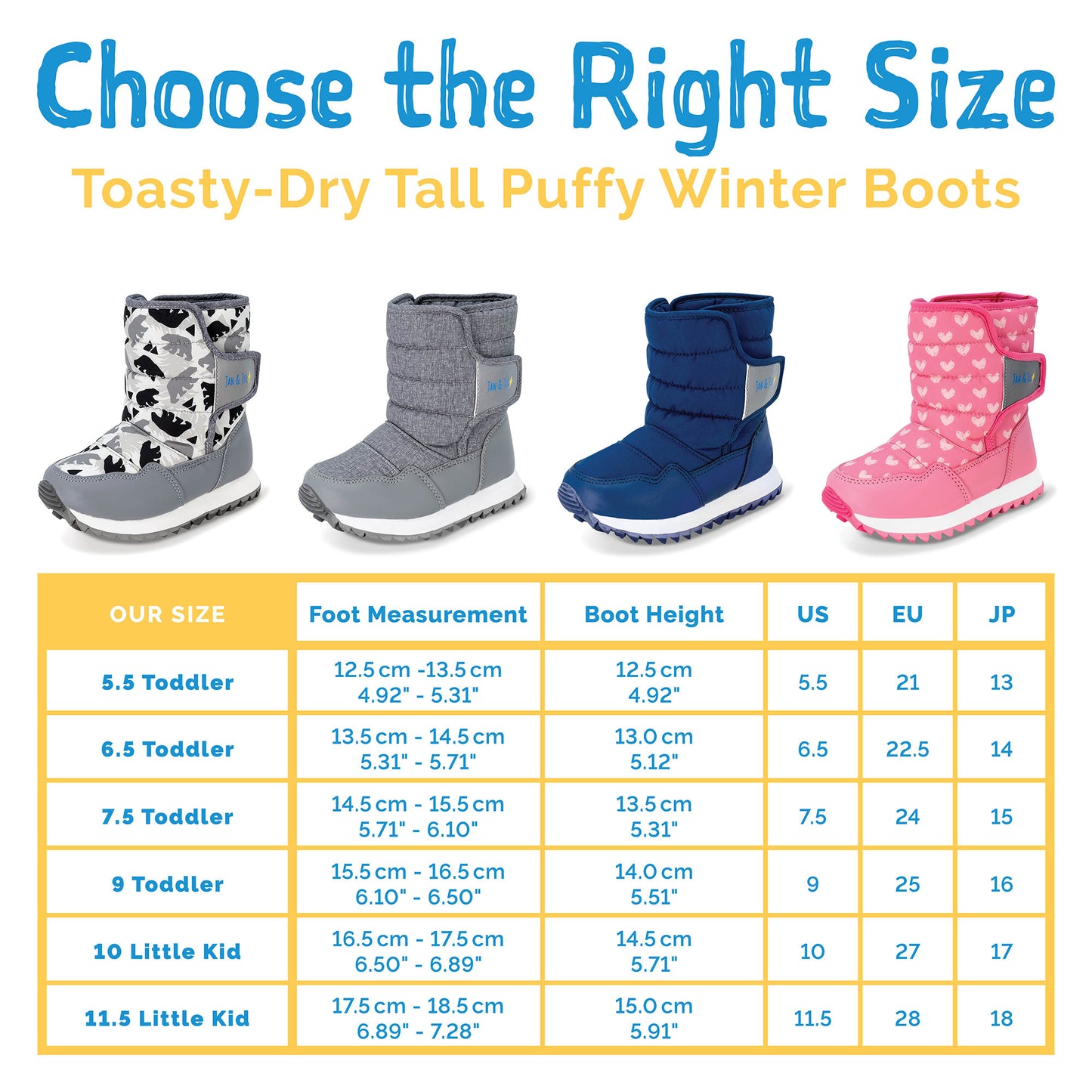 Jan & Jul Toasty-Dry Tall Puffy Winter Boots