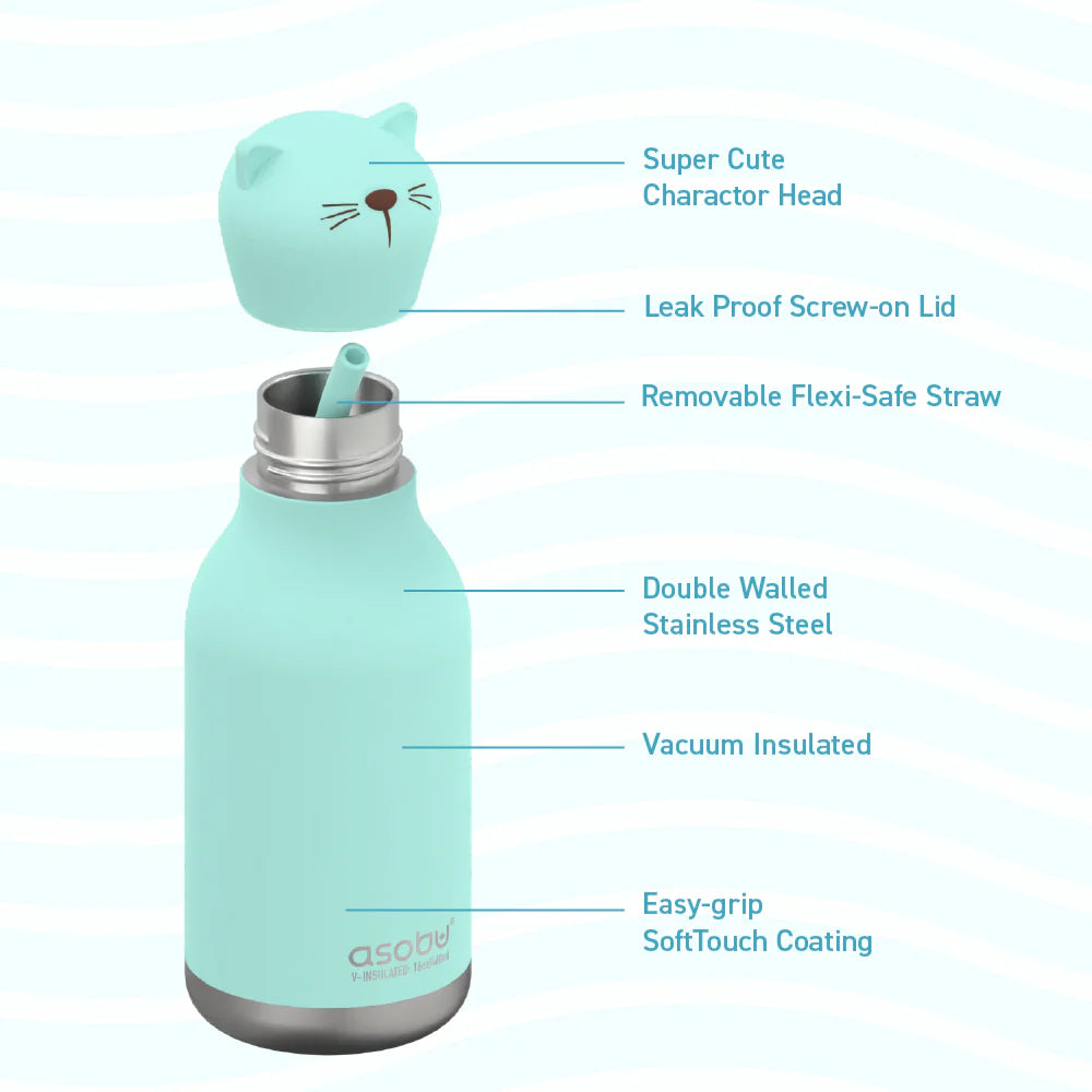 Asobu - 16 oz Bestie Animal Bottle - CAT