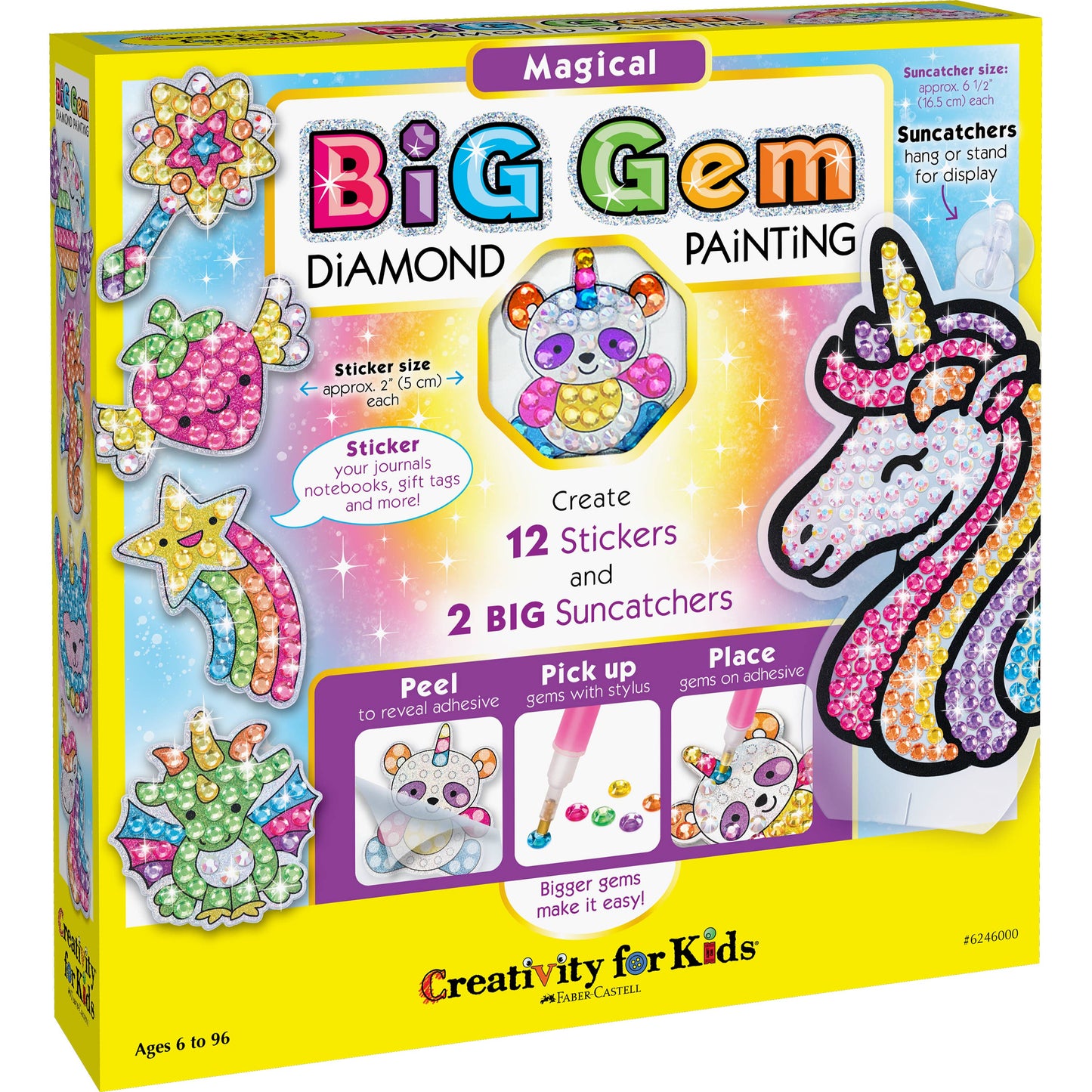 Box of Creativity for Kids Big Gem Diamond Painting kit with unicorn design