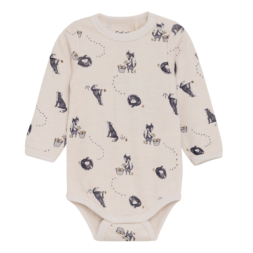 Celavi - Fox Aop Merino Bodysuit - 3M