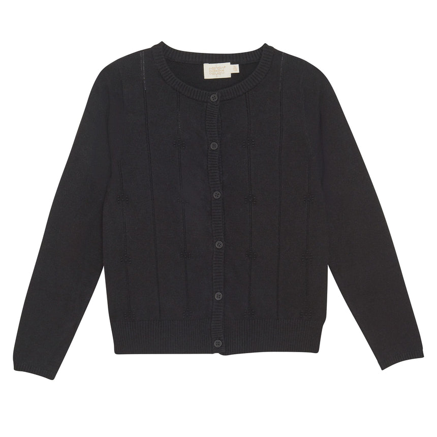 Creami -  Pointelle Cardigan Navy - 8Y