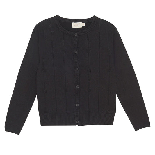 Creami -  Pointelle Cardigan Navy - 8Y
