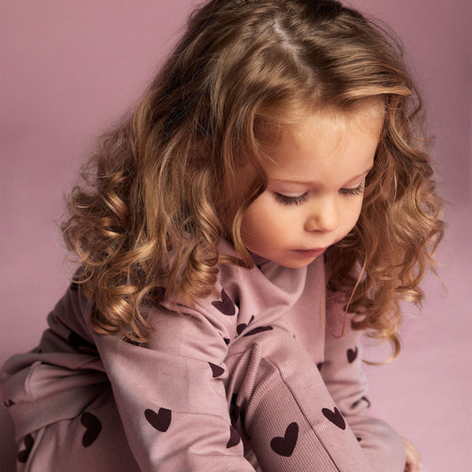 Creamie - Heart Rib Legging -2Y