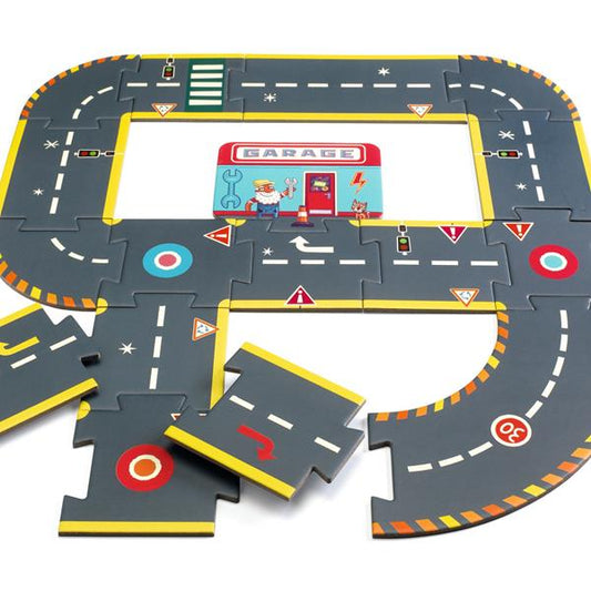 Djeco - Crazy Motors: Giant Puzzle Circuit - 26pcs