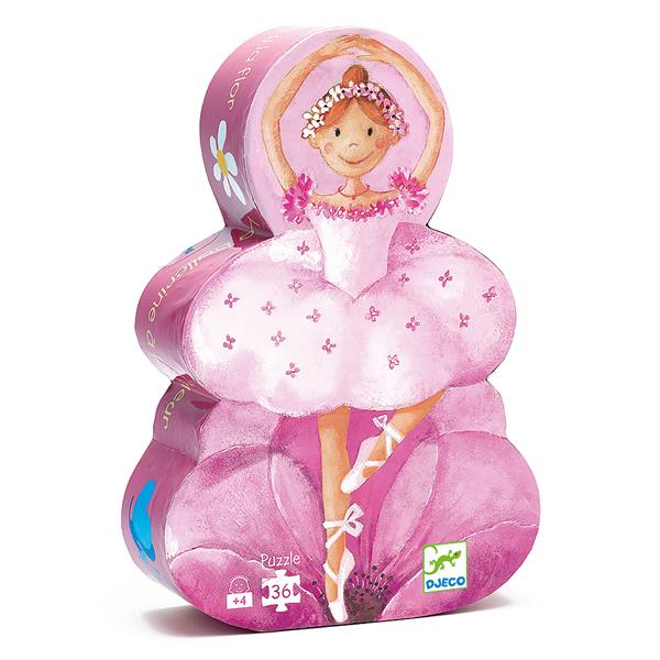 Djeco - Silhouette Puzzle: Ballerina - 36 pcs