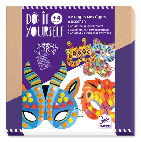 Djeco - Do It Yourself:  Mosaic Jungle Animal Masks