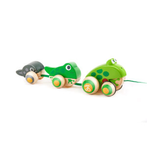 Hape Pull-Along Frog Family