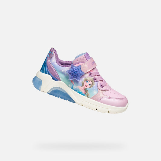 Geox Fadinlight Girl's Sneakers Pink Disney Frozen Elsa
