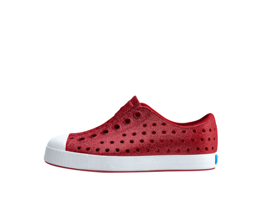 Native Shoes - Jefferson Bio Bling Kids - Ruby Bling/Shell white