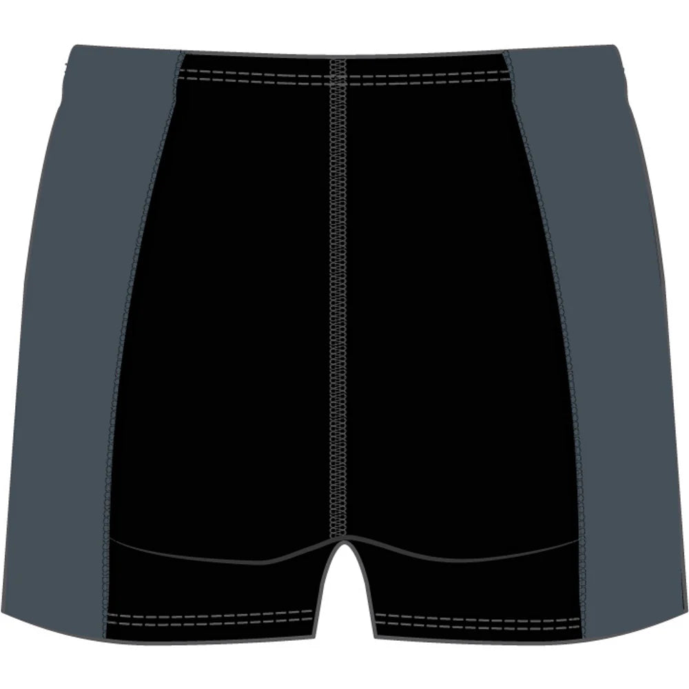 FINZ Square Leg Splice Panel - 2-Tone Boy's Swimwear - Black / Charcoal