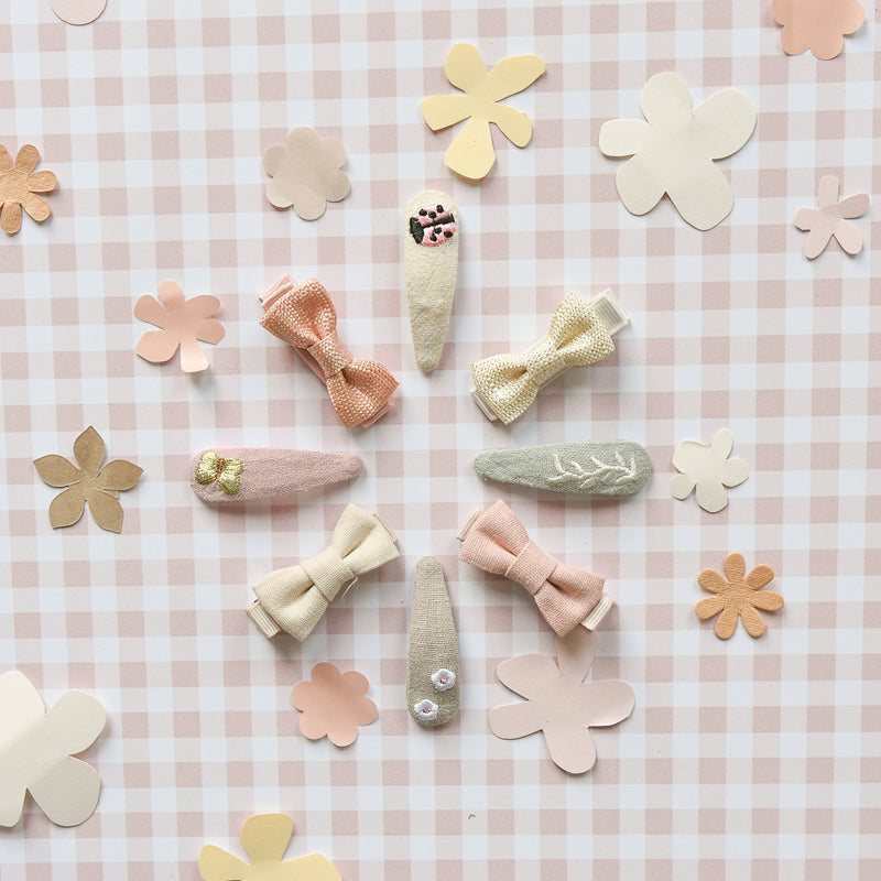 Rockahula - Flora Linen Mini Bow Clips