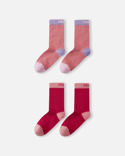 Reima Parit Kids' Merino Wool Blend Socks (2 Pack) | Rose blush