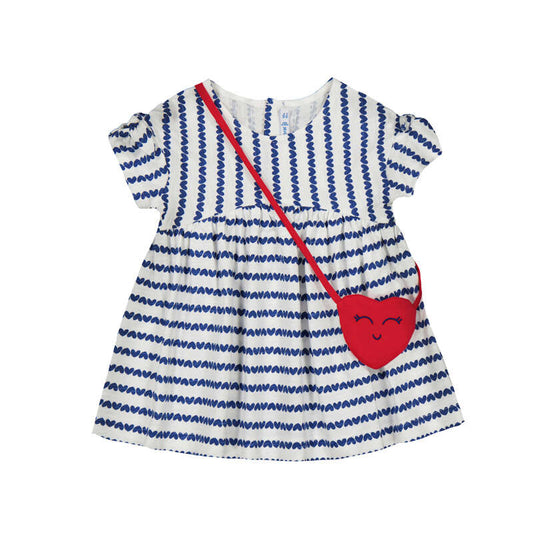 Mayoral - Toddler Striped Dress with Bag