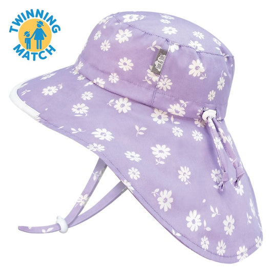 Jan & Jul - Cotton Adventure Hat - Purple Daisy