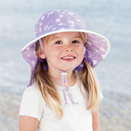 Jan & Jul - Cotton Adventure Hat - Purple Daisy