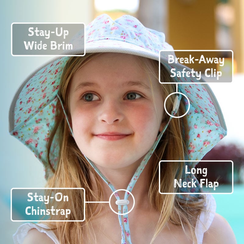 Jan & Jul - Cotton Adventure Hat - Purple Daisy
