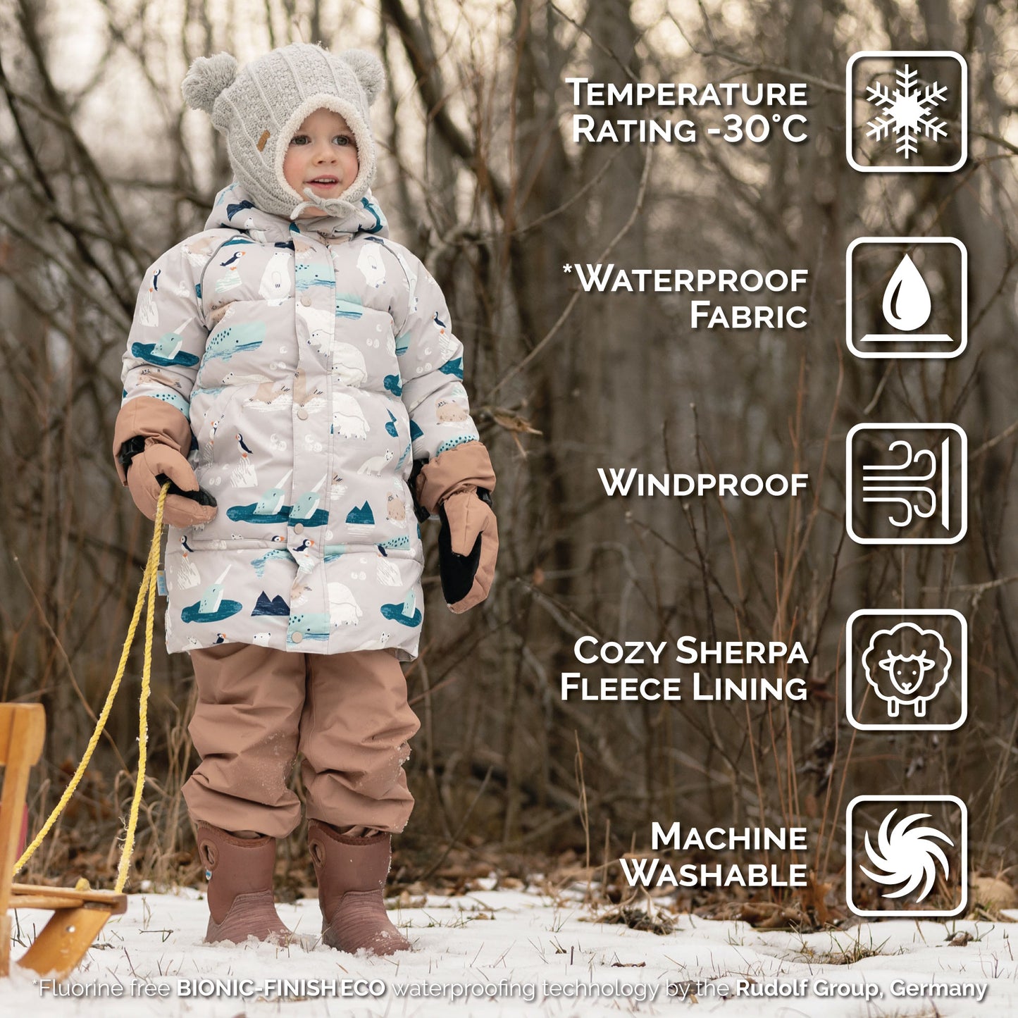 Jan & Jul Kids Waterproof Winter Toasty Dry Puffy Coat