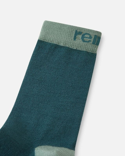 Reima Parit Kids' Merino Wool Blend Socks (2 Pack) | Dark Teal
