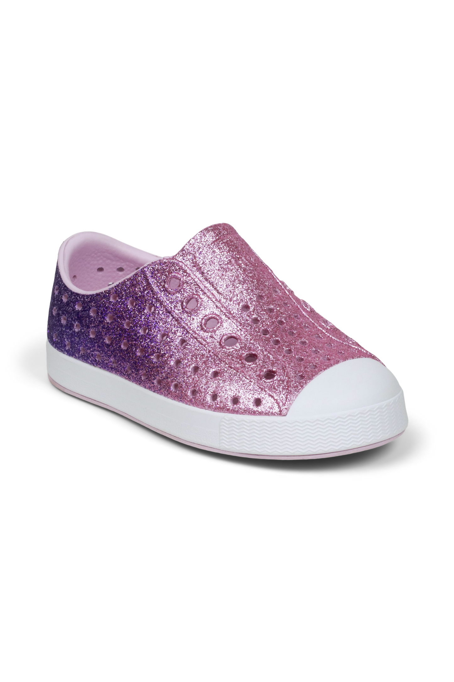 Native Shoes Jefferson Kids' Bio Bling Slip-On - Future Purple Bling