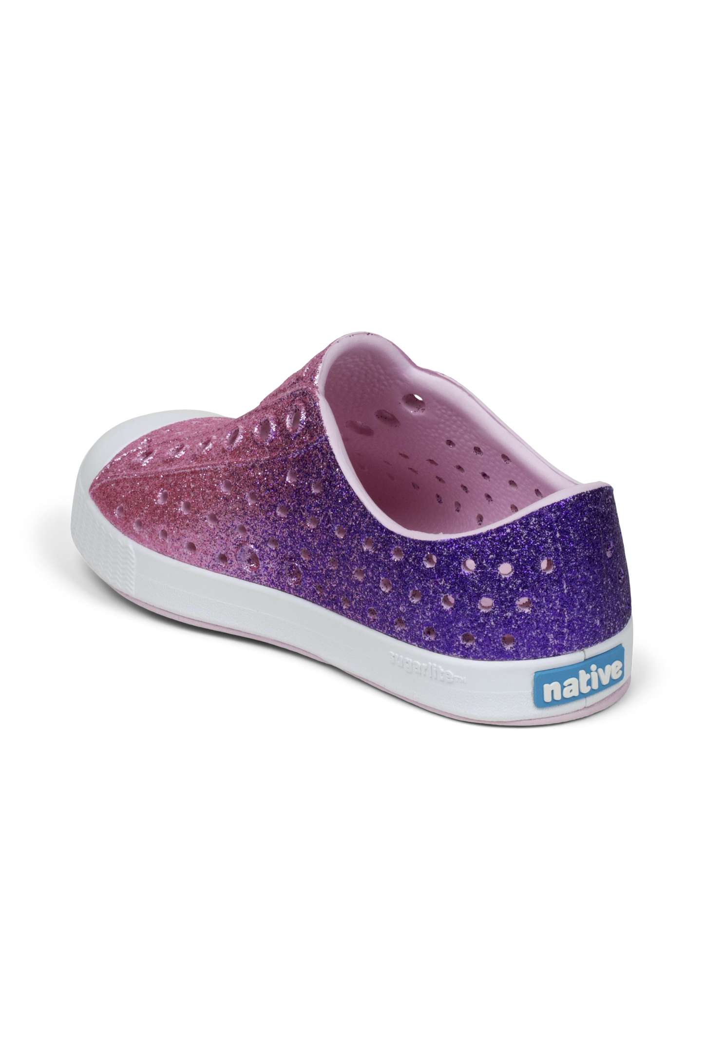 Native Shoes Jefferson Kids' Bio Bling Slip-On - Future Purple Bling