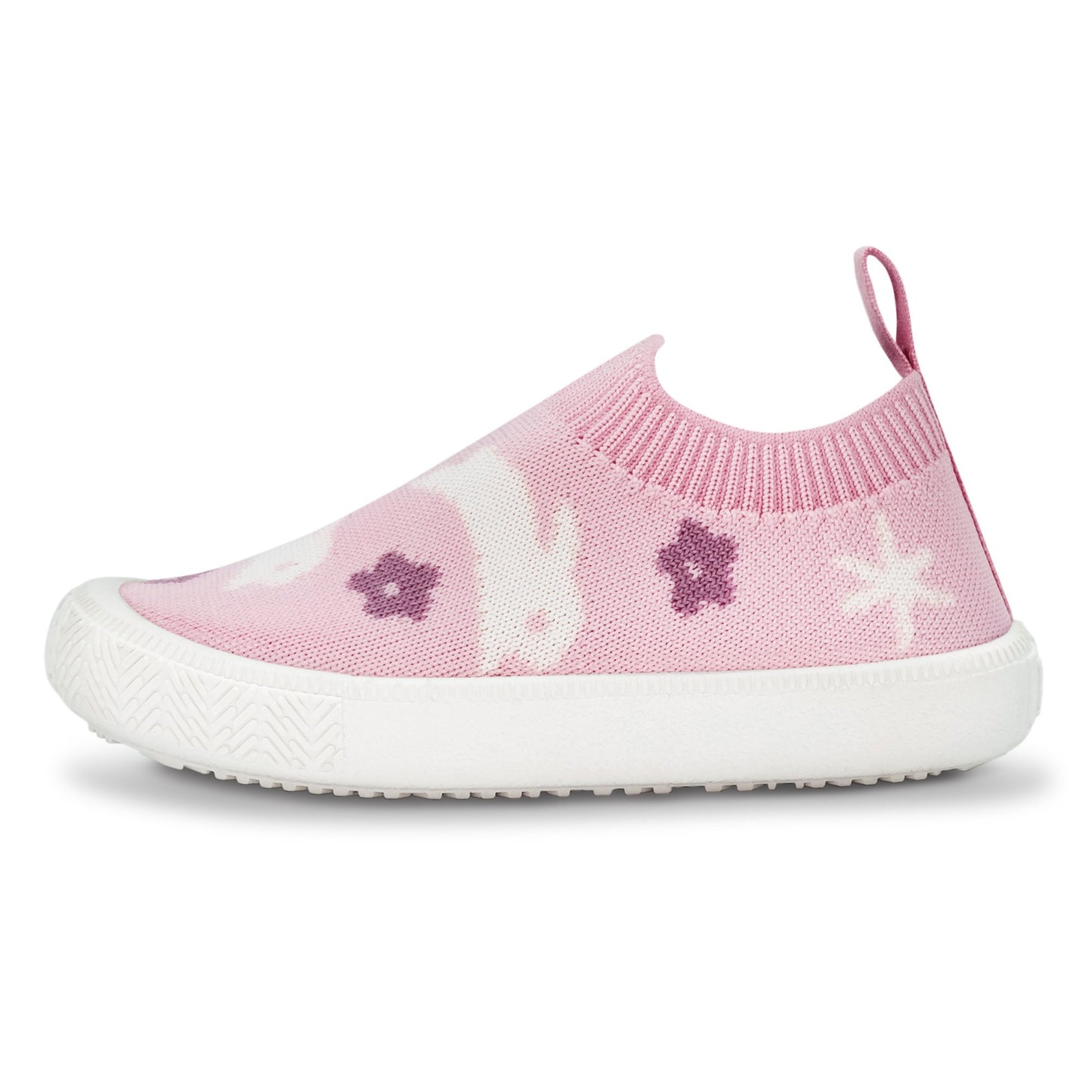 Jan & Jul Graphic Knit Shoes Gray Bunny 4