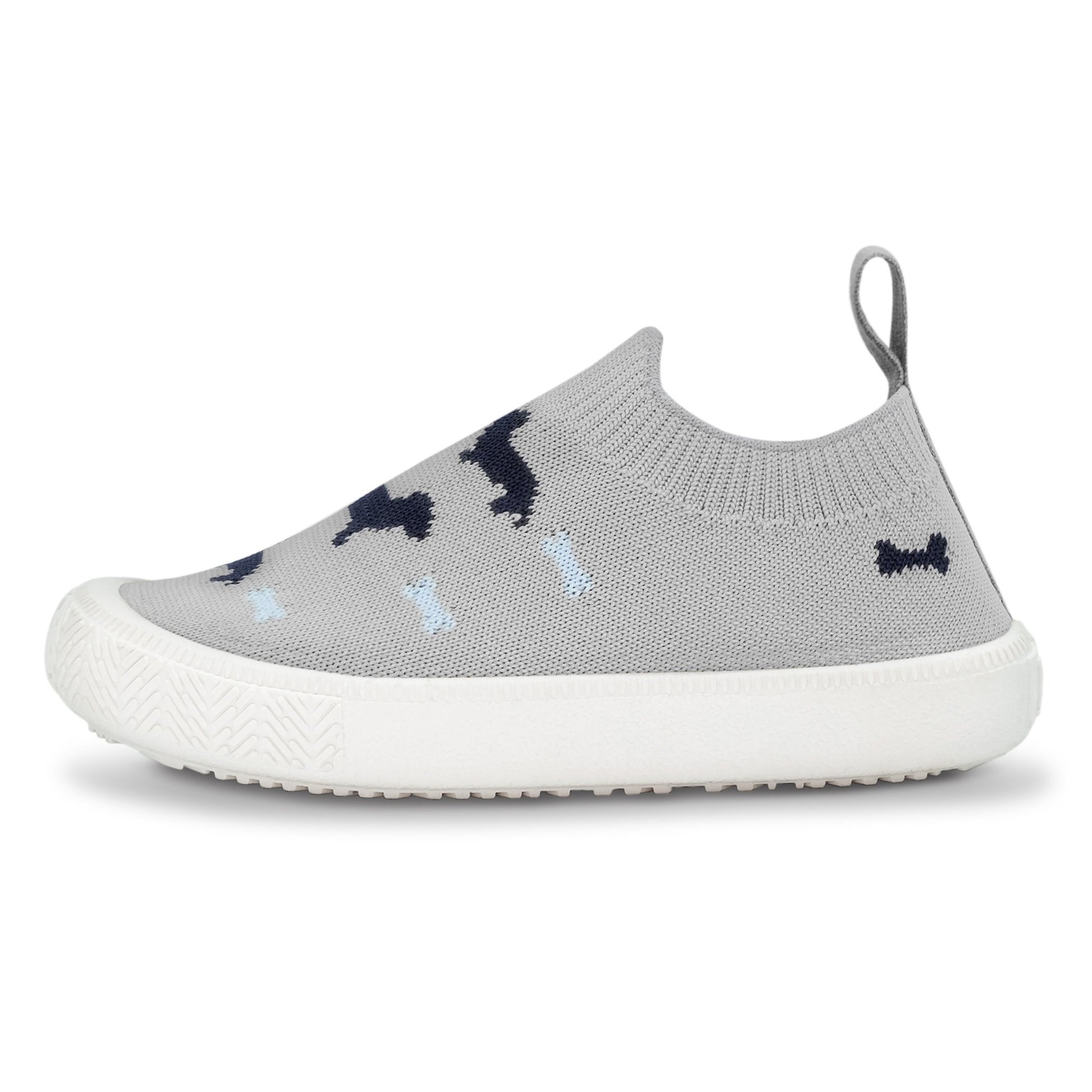 Jan & Jul Graphic Knit Shoes Gray Dachshund 4