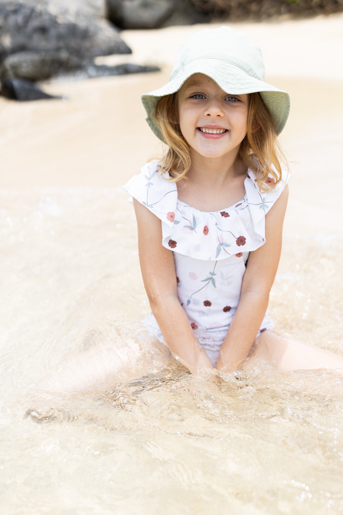 KidORCA Ruffle Swimsuit - Lalliana / Coconut