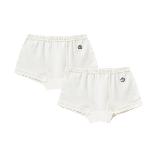 Nest Designs -Organic Cotton Basics Ribbed Boys Boxer Briefs Underwear (2 Pack)