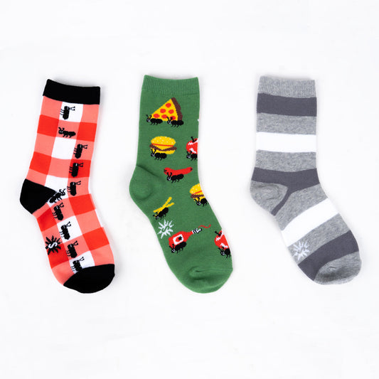 Sock It To Me - Youth Crew Socks 3-Pack : Picnic Crashers
