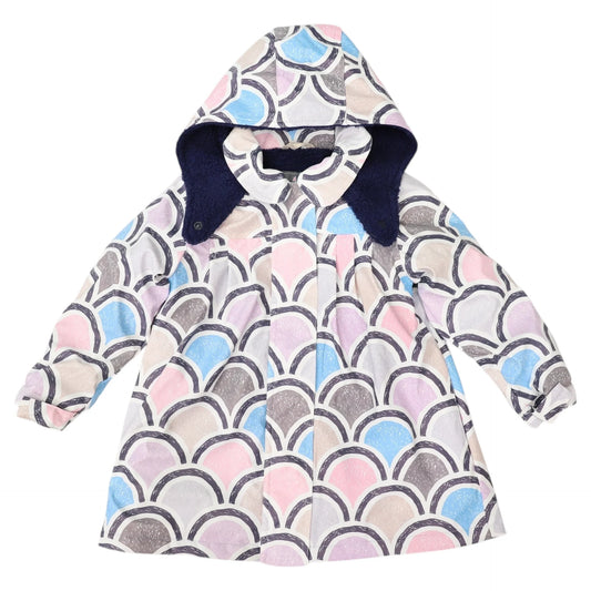 Korango Arch Print Lined Raincoat Blue